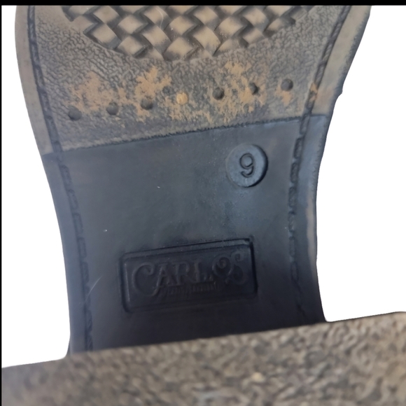 Carlos Santana Leather closed toes knee high boots Black Size 6 Womens - Picture 7 of 7